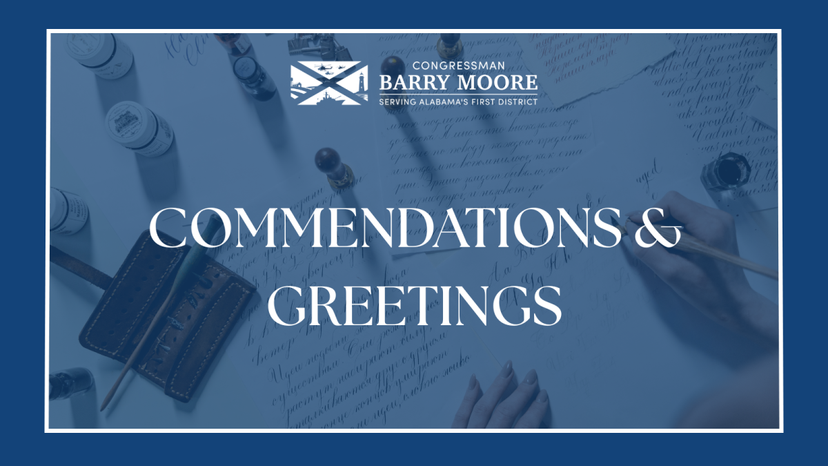 Commendations & Greetings