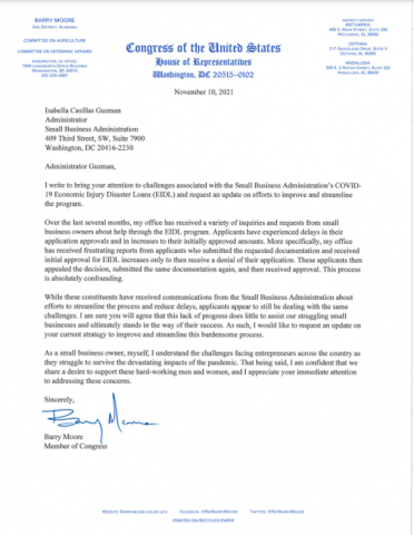 SBA Letter